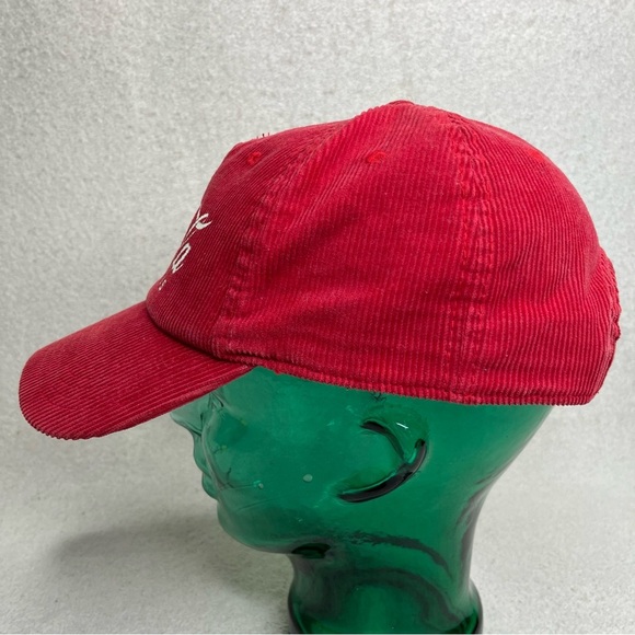 Vintage Coca-Cola SnapBack Hat Baseball Cap-Red-Corduroy-Classic-Vtg-Casual-Cute - Picture 6 of 11